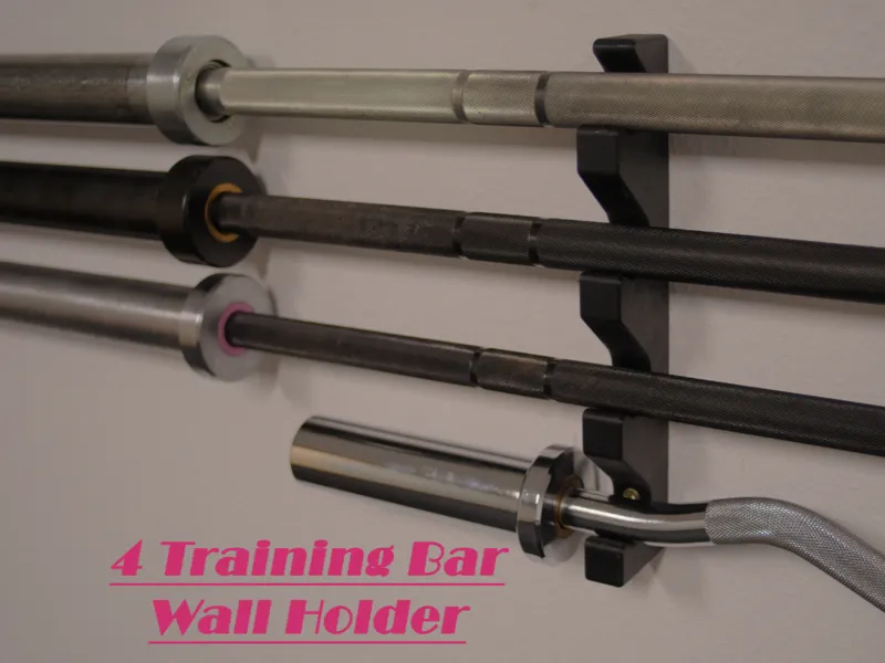 Four Barbell Wall Holder. Heavy Duty