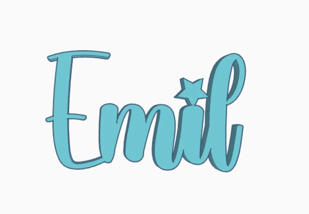 EMIL name names namedesign ornament nameplate by meetoo333 - MakerWorld