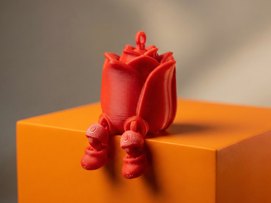 Valentine's Day Rose Keychain