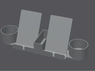 Dual Mobile Phone Desk Organiser