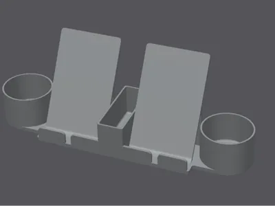 Dual Mobile Phone Desk Organiser