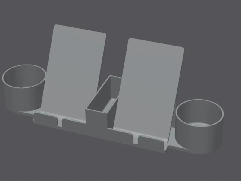 Dual Mobile Phone Desk Organiser