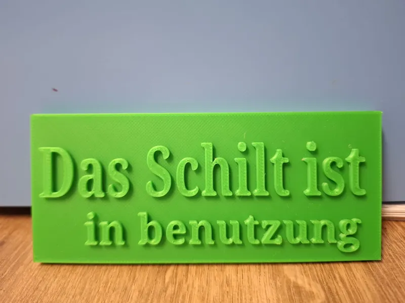 Sehr sinnvolles Schilt  