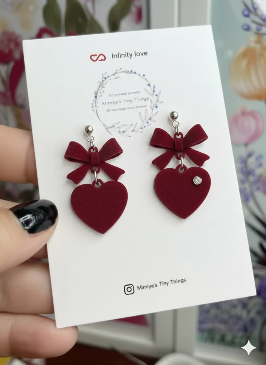 Tied Love earrings view 2