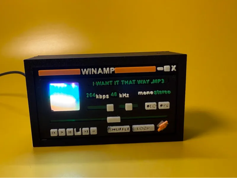 Winamp Visualizer Box for Waveshare ESP32S3 Matrix