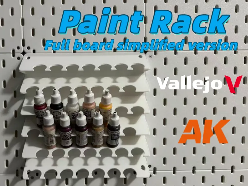 Paint rack for Vallejo Army AK Wall Holder