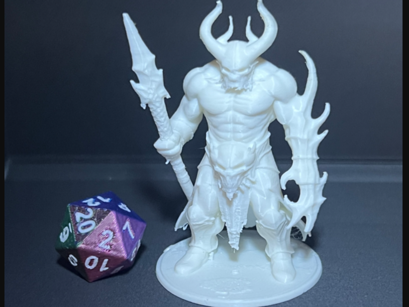 D&D-Dämon- Krieger mit Speer