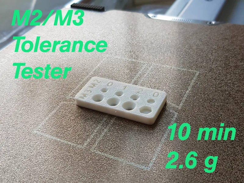 Small M2/M3 Bolt and Nut Tolerance Tester