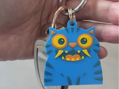 KPop Demon Hunters Tiger Derpy Keychain (Cute)