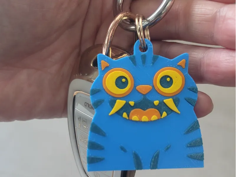 KPop Demon Hunters Tiger Derpy Keychain (Cute)