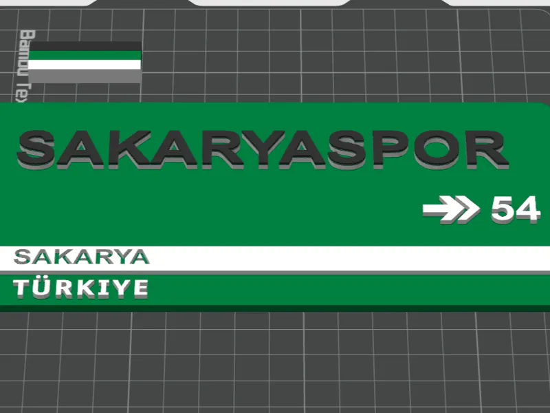 Sakaryaspor StreetSign/Strassenschi/Sokak tabelasi