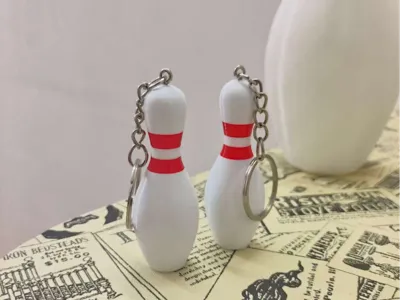 Bowling Pin Keychain Ornament