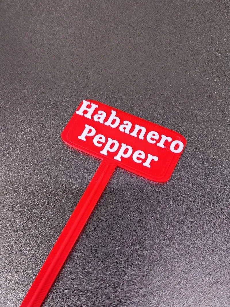 Habanero Pepper Plant Garden Stake ID Tag 3in
