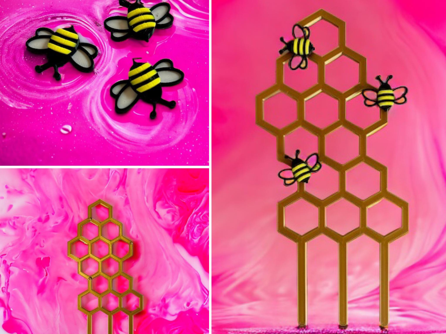 Honey Comb Trellis with Bees