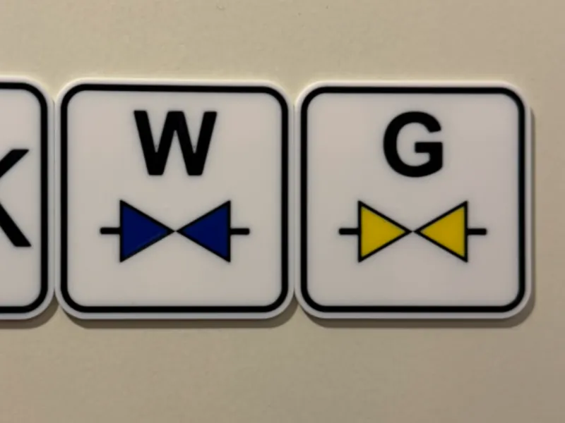 Water/Gas Mainvalve icon (ISO7010-style)