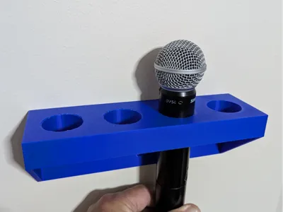 3D Wireless Microphone wall hanging shelf