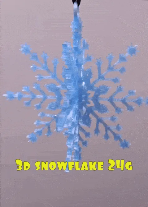 Flocon de neige suspendu en volume