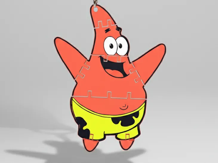Patrick Star Keychain Flexi
