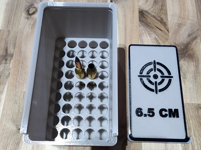 Stackable 6.5 CM Ammo Box for 50 Caliber Ammo Cans