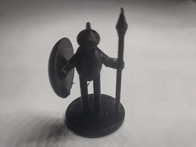 Spear and shield blob man