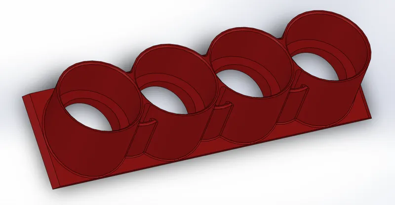 Tamiya 100ml paint can rack modules (You'll need the wall mount to use these).