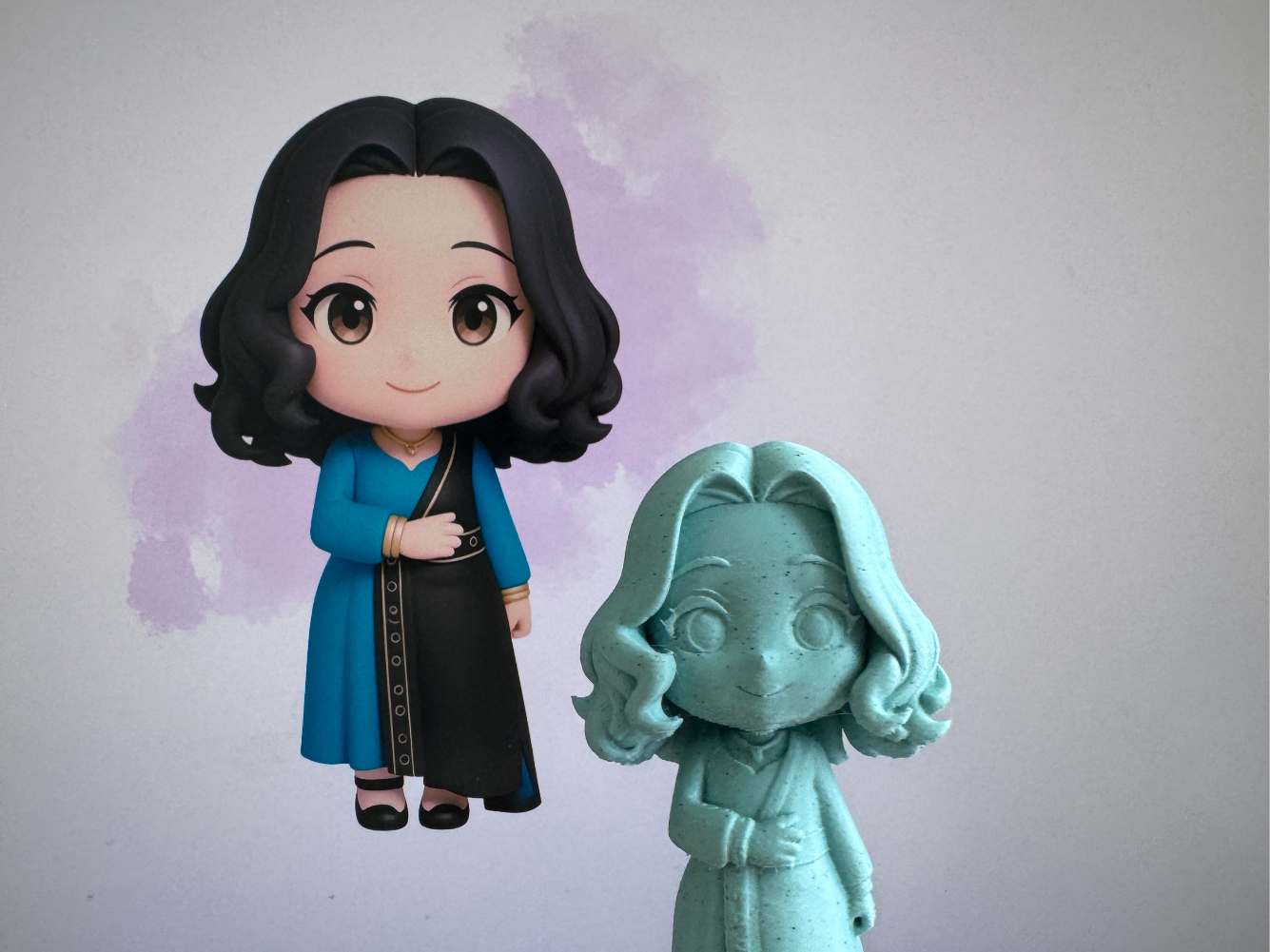 Chibi Indian Lady Figurine