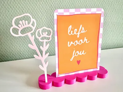 Card Holder with Flower