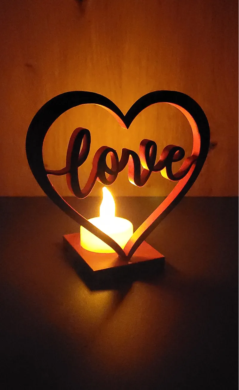 Herz Love Teelicht LED Lampe
