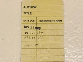 Library Due Date Bookmark