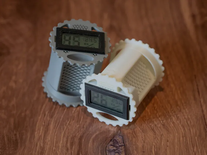 Spool Desiccant Holder w/ Rectangular Hygrometer