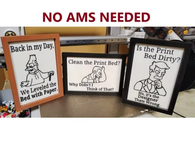 Simpsons 3D Printer signs with wallmount option