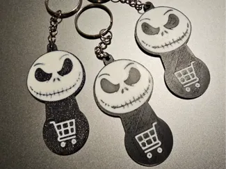 Jack Keychain w/Cart Coin (Canadian Loonie size)