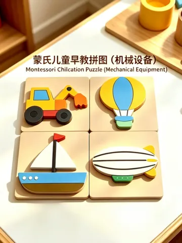 Modelo para impresión 3D: 蒙氏儿童早教拼图|机械设备合集 — vista de referencia 2