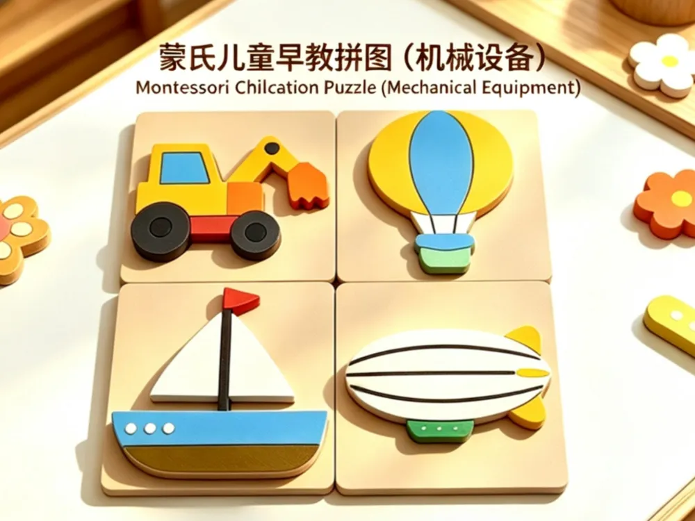 Modelo para impresión 3D: 蒙氏儿童早教拼图｜机械设备合集. Referencia del modelo original.