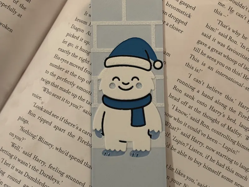 Christmas Yeti Bookmark
