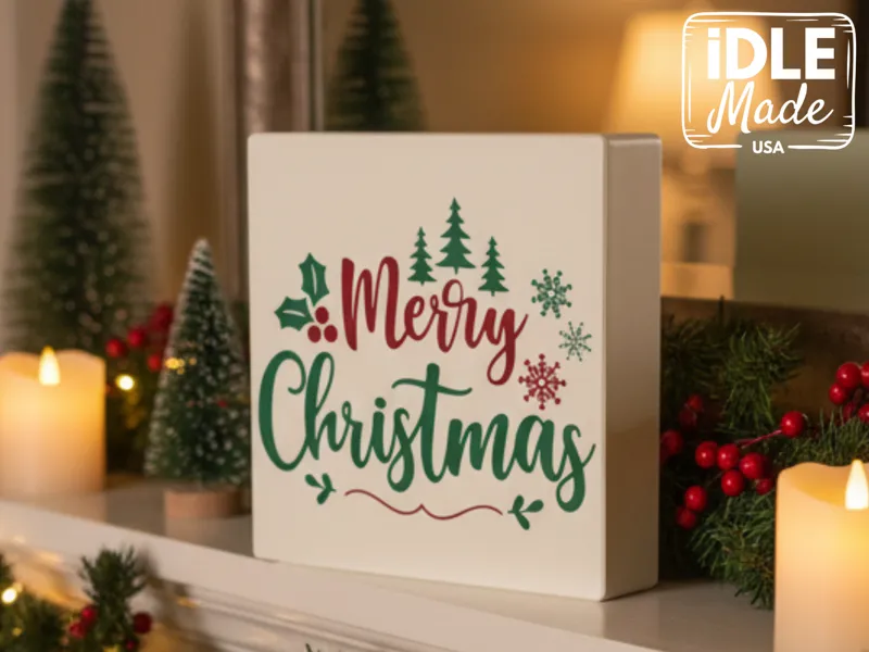 Merry Christmas Shelf Sign - Xmas Decoration