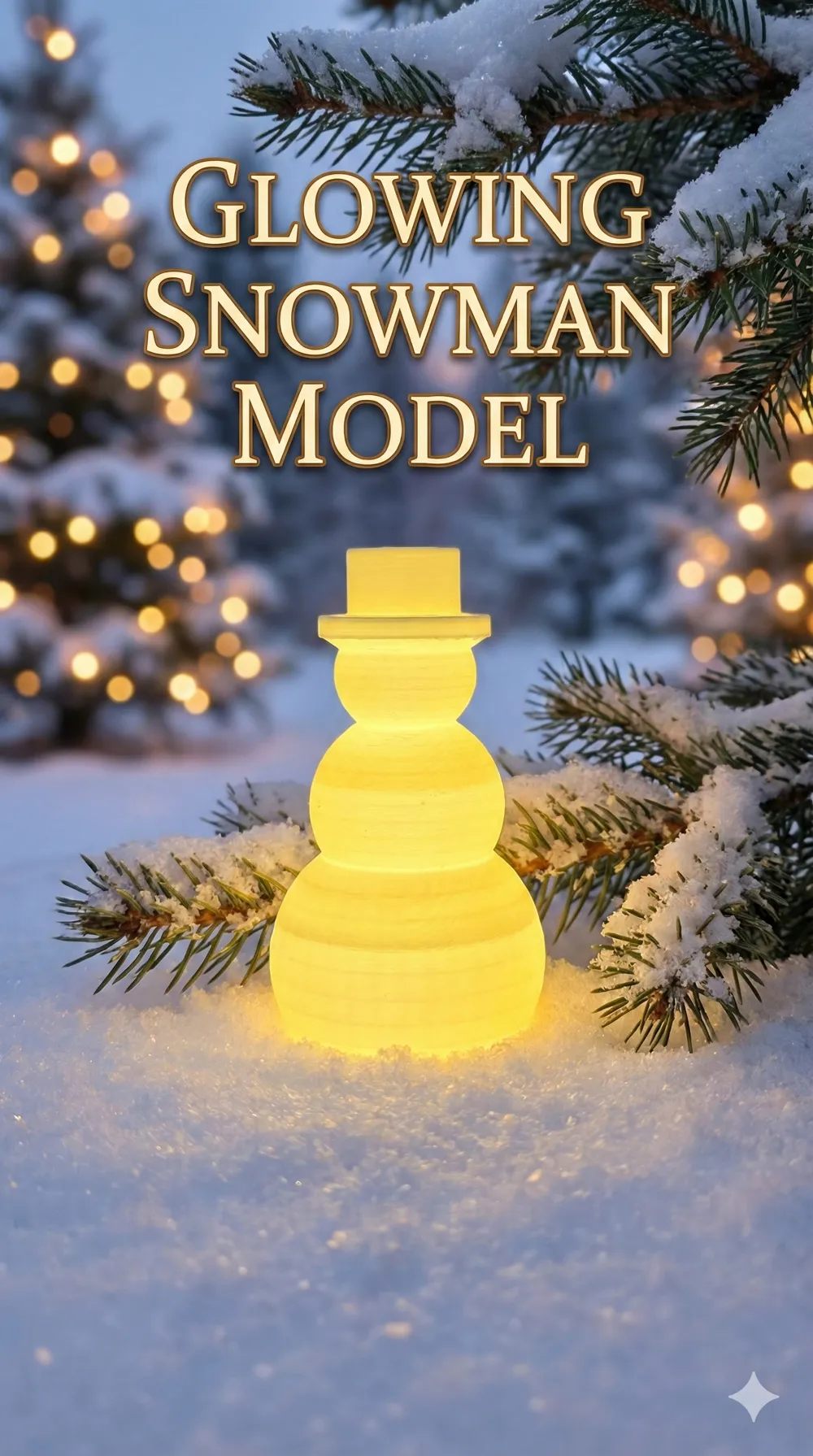 Glowing Snowman - Free 3D Print Model - MakerWorld