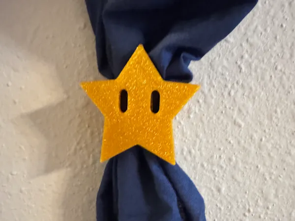 Bague de foulard étoile façon Super Mario (scoutisme)