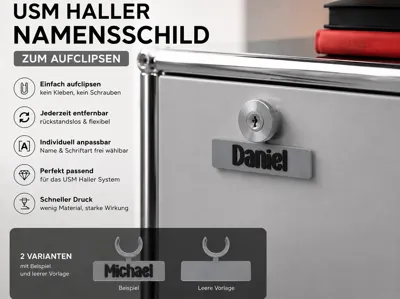 USM Haller Name Tag (customizable)