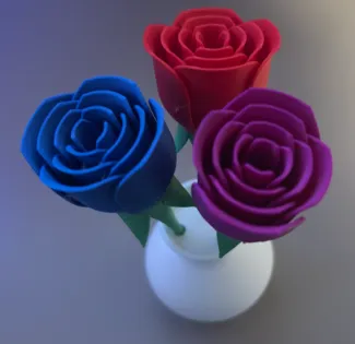 Rose with Vase