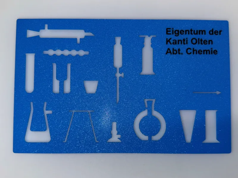 Chemiegeräte-Schablone