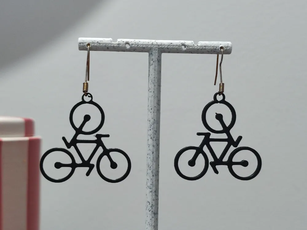 Pendientes: Aretes Urban Bike. Referencia del modelo original.