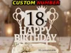 Happy Birthday Cake Topper Customizable / Personalizable