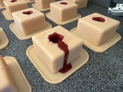 Silicone Wound Packing Trainer Mold - Bullet