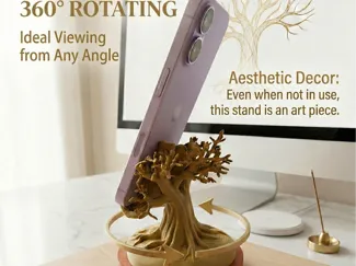 Rotating Bonsai Tree Phone Stand - Ball Bearing