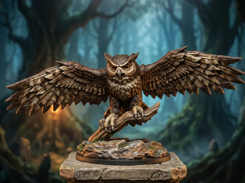 DnD Giant Owl miniature (Polymorph)