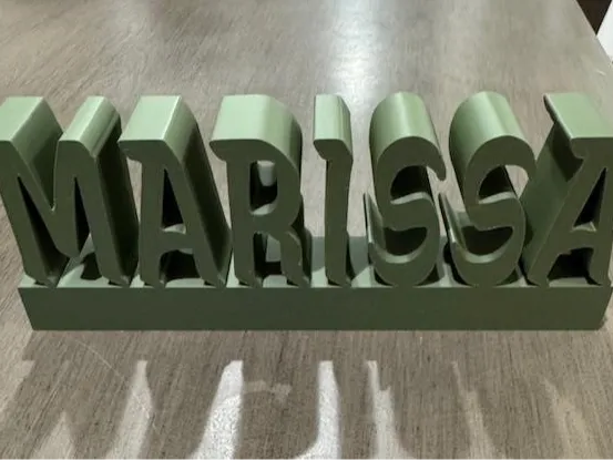 Marissa name plate