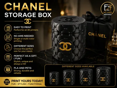 Chanel Storage Container Threaded Lid Gift Box 