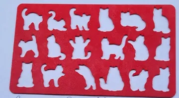 Soporte: Cat Silhouette Stencil – 18 Cute Cat Poses — vista de referencia 3
