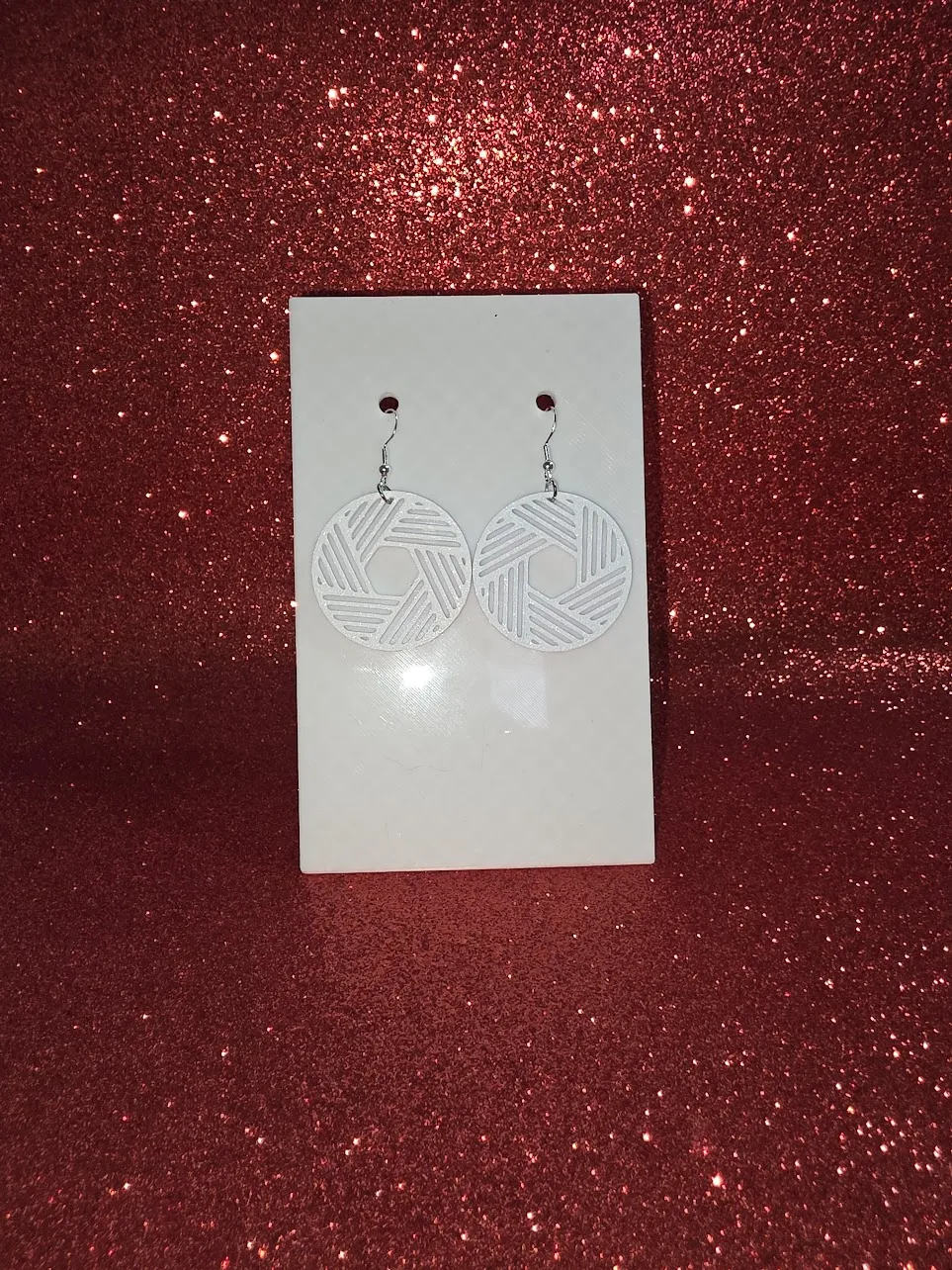 Circle of lines earrings view 2